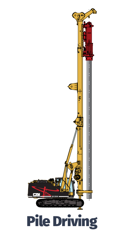 Pile Driving Drawing